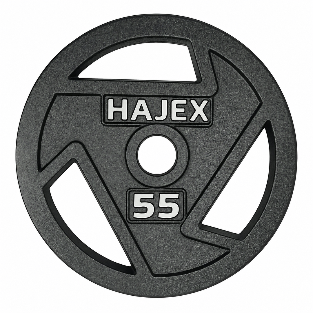 Plaques de poids en fonte HAJEX Tri Grip